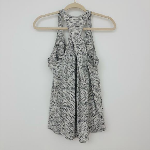 Lululemon Womens 6 Essential Tank Tiger Space Dye Black White Racer Back - Picture 4 of 5